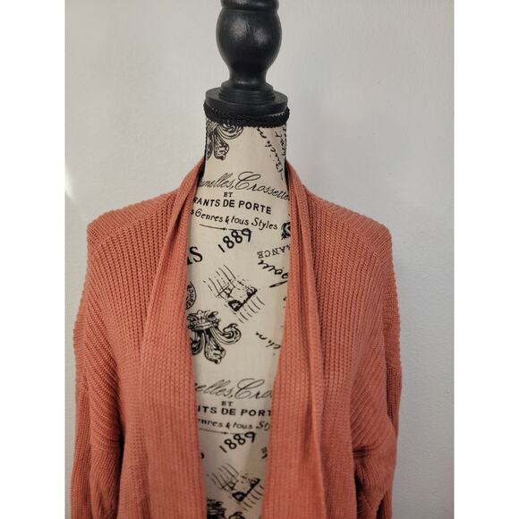 Lululemon Cashlu Sweater Wrap Cardigan Womens M/L Heathered Pink Savannah W3FJSS - Picture 3 of 8